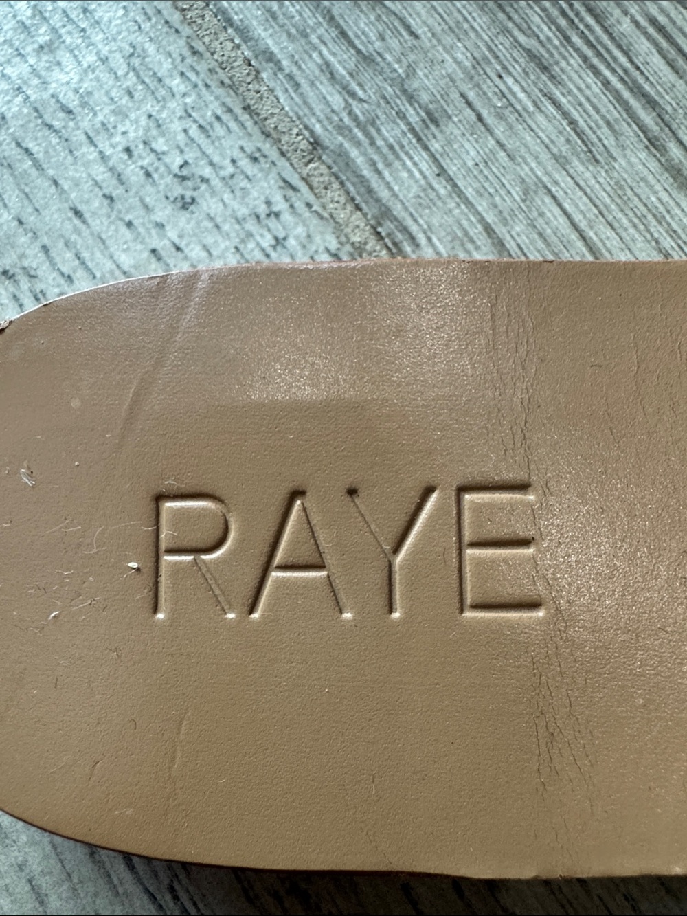 RAYE Neutral Ruched Cross-Strap Slide Sandals - Picture 2 of 6